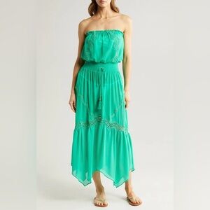 Ramy Brook Mallory Strapless Cover-Up Dress, Size Small, $395